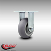 Service Caster 5 Inch SS Thermoplastic Rubber Wheel Rigid Caster with Roller Bearing SCC SCC-SS30R520-TPRRD
